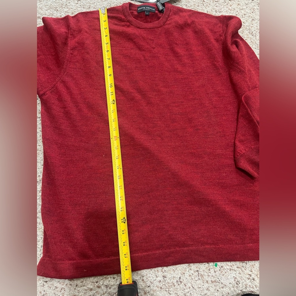 Ponte Vecchio Red 100% Men’s Merino Wool Sweater.‎ Large - Picture 7 of 10
